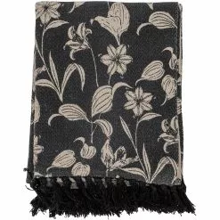 Bloomingville Mali Decke Recycelte Baumwolle 130x160 Cm, Schwarz / Beige -Home-Verkäufe 2023 bloomingville mali throw black recycled cotton 2