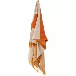 Bloomingville Motril Decke 150x130 Cm, Orange -Home-Verkäufe 2023 bloomingville motril throw yellow cotton 2