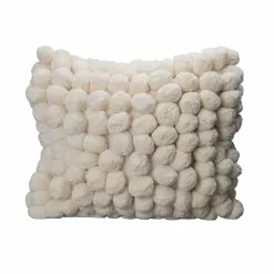 ByOn Pom Pom Kissen 45x45 Cm, Off-White