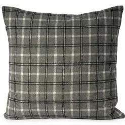 Ceannis Melange Check Kissenbezug 50x50 Cm, Grau