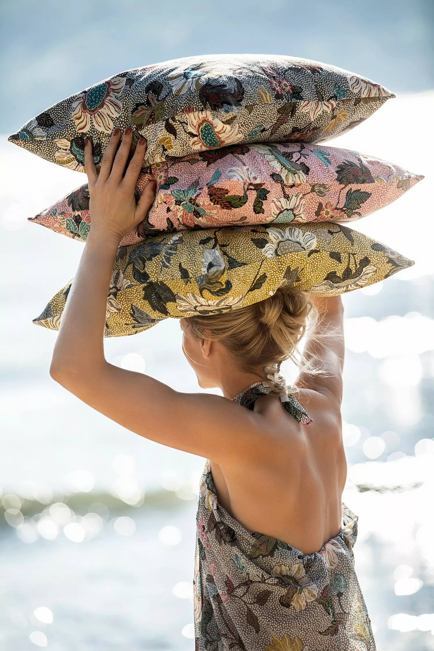 Ceannis Flower Linen Kissenbezug 50x50 Cm, Grau 5 Ceannis Flower Linen Kissenbezug 50x50 Cm, Grau – Bild 3