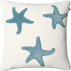 Chhatwal & Jonsson Star Fish Kissenbezug 50x50 Cm, Off-white / Himmelblau