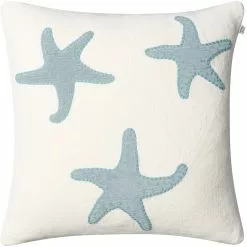 Chhatwal & Jonsson Star Fish Kissenbezug 50x50 Cm, Off-white / Aqua
