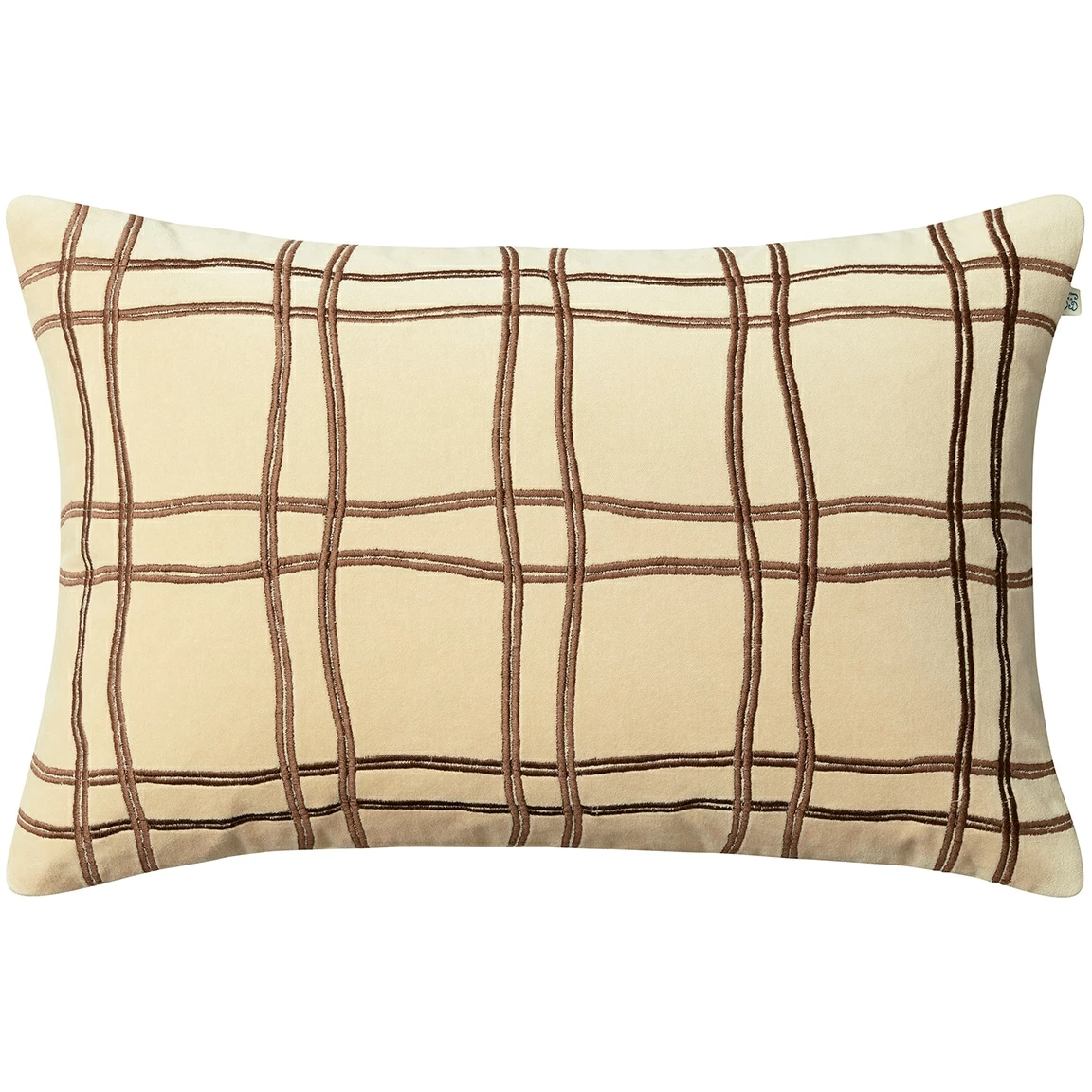 Chhatwal & Jonsson Tattersall Kissenbezug 40x60 Cm, Beige / Cognacfarben 3 Chhatwal & Jonsson Tattersall Kissenbezug 40x60 Cm, Beige / Cognacfarben