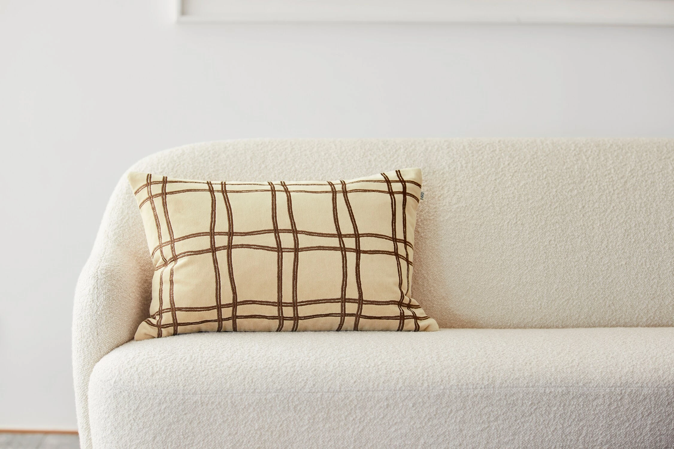 Chhatwal & Jonsson Tattersall Kissenbezug 40x60 Cm, Beige / Cognacfarben 4 Chhatwal & Jonsson Tattersall Kissenbezug 40x60 Cm, Beige / Cognacfarben – Bild 2