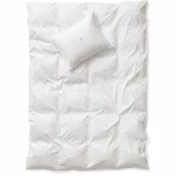 Cura Of Sweden Bettbezug-Set Baumwolle 135x200 Cm, Weiß / Hellgrau