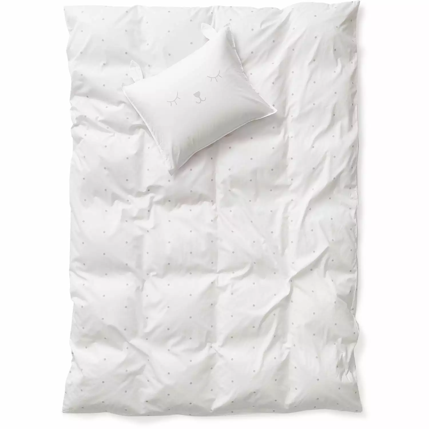 Cura Of Sweden Bettbezug-Set Baumwolle 150x210 Cm, Weiß / Hellgrau 3 Cura Of Sweden Bettbezug-Set Baumwolle 150x210 Cm, Weiß / Hellgrau