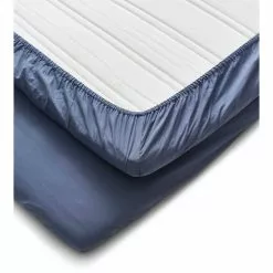 Cura Of Sweden Calm Laken Baumwolle 90x200 Cm, Dusty Blue