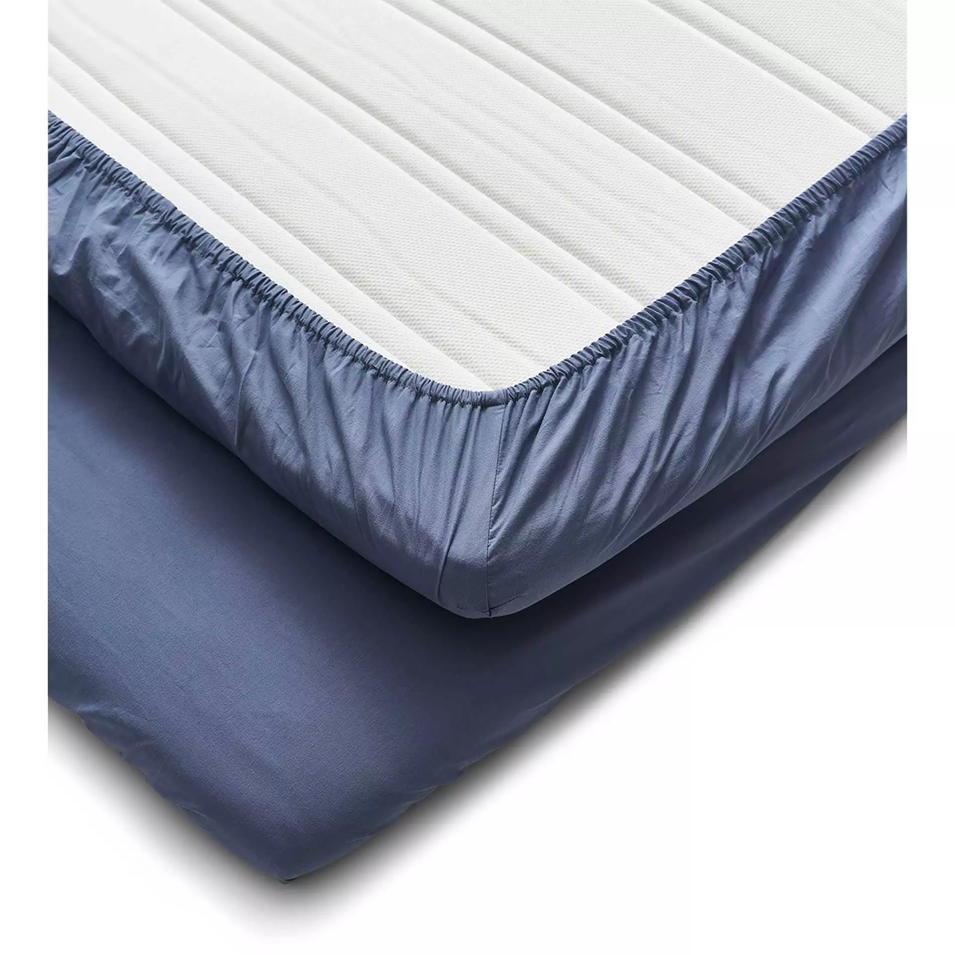 Cura Of Sweden Calm Laken Baumwolle 90x200 Cm, Dusty Blue 3 Cura Of Sweden Calm Laken Baumwolle 90x200 Cm, Dusty Blue