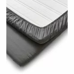 Cura Of Sweden Calm Laken Leinen 160x200 Cm, Dunkelgrau Melange