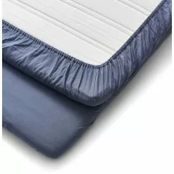 Cura Of Sweden Calm Laken Leinen 90x200 Cm, Dusty Blue