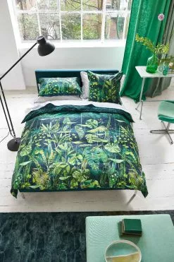 Designers Guild Arjuna Leaf Wende-Bettwäsche-Set, 220x220 Cm -Home-Verkäufe 2023 designers guild arjuna leaf wende bettwasche set 1
