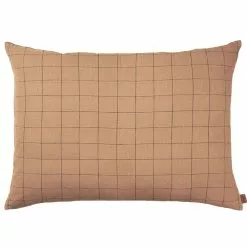Ferm LIVING Brown Zierkissen Grid, 60x80 Cm