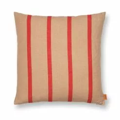 Ferm LIVING Großes Zierkissen 50x50 Cm, Camel / Rot