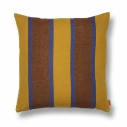 Ferm LIVING Großes Zierkissen 50x50 Cm, Lime / Strahlend Blau / Schoko