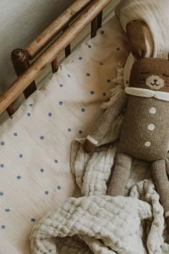 Garbo & Friends Bleu Bettwäsche Musselin, 100x140 Cm -Home-Verkäufe 2023 garbo friends bleu muslin bed set baby dk 5 1