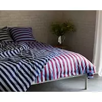 Hay Été Bettdeckenbezug Doppelt, 220x220 Cm, Midnight Blue/Hellgrau 4 Hay Été Bettdeckenbezug Doppelt, 220x220 Cm, Midnight Blue/Hellgrau – Bild 2