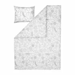 Iittala Oiva Toikka Collection Bettwäsche 150x210 Cm, Frutta Grau