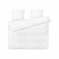 Juna Bæk & Bølge Bettwäsche 220x220 + 50x60 Cm, Weiß