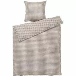 Juna Bæk & Bølge Bettwäsche 140x200 + 50x70 Cm, Grau