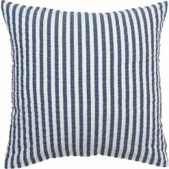 Juna Bæk & Bølge Lines Kissenbezug 50x60 Cm, Dunkelblau / Weiß