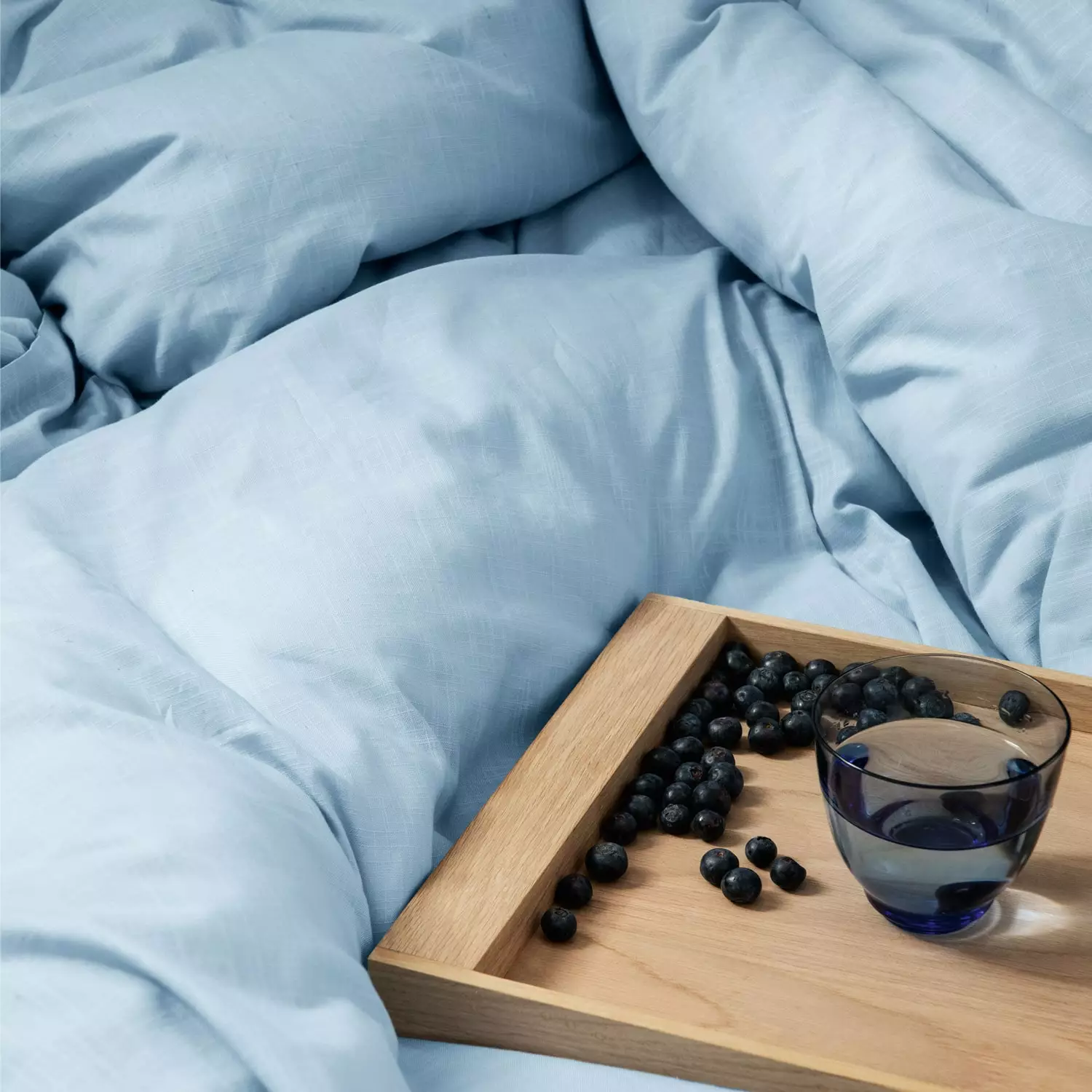 Juna Monochrome Bettbezug Hellblau, 150x210 Cm 4 Juna Monochrome Bettbezug Hellblau, 150x210 Cm – Bild 2