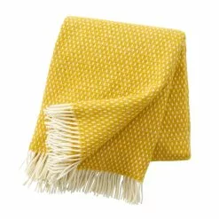 Klippan Yllefabrik Knut Plaid 130x200 Cm, Saffron