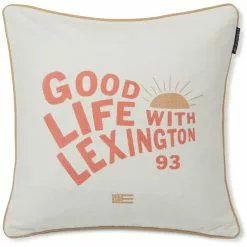 Lexington Good Life Printed Cotton Canvas Kissen, 50x50 Cm