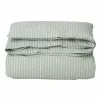 Lexington Striped Cotton Poplin Bettdeckenbezug Grün/Weiß, 150x210 Cm