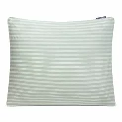 Lexington Striped Cotton Poplin Kissenbezug Grün/Weiß, 50x60 Cm