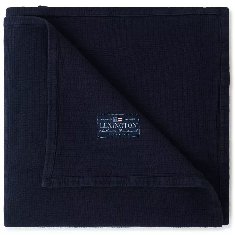 Lexington Quilted Jacquard Tagesdecke Dunkelblau, 260x240 Cm 3 Lexington Quilted Jacquard Tagesdecke Dunkelblau, 260x240 Cm