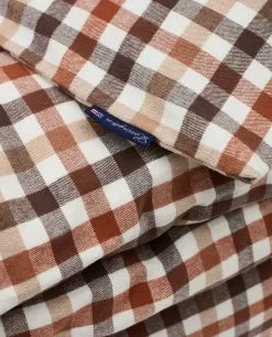 Lexington Checked Cotton Flannel Bettbezug Rust Brown / Weiß, 220x220 Cm -Home-Verkäufe 2023 lexington rust brn wht checked cot flnl duvet cover 150x210 5