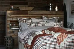 Lexington Checked Cotton Flannel Bettbezug Rust Brown / Weiß, 220x220 Cm -Home-Verkäufe 2023 lexington rust brn wht checked cot flnl duvet cover 150x210 6