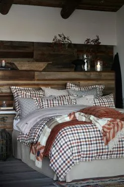 Lexington Checked Cotton Flannel Bettbezug Rust Brown / Weiß, 220x220 Cm -Home-Verkäufe 2023 lexington rust brn wht checked cot flnl duvet cover 150x210 7