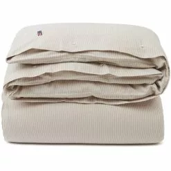 Lexington Striped Bettdeckenbezug Off-white / Beige, 220x220 Cm