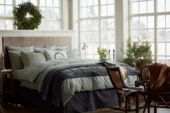 Lexington Striped Cotton Flannel Bettwäscheset Grün, 220x220 + 50x60 Cm -Home-Verkäufe 2023 lexington striped cotton flannel bed set 150x210 gn off wh 5