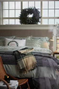 Lexington Striped Cotton Flannel Bettwäscheset Grün, 220x220 + 50x60 Cm -Home-Verkäufe 2023 lexington striped cotton flannel bed set 150x210 gn off wh 6