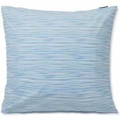 Lexington Striped Cotton Poplin Kissenbezug 65x65 Cm, Blau / Weiß