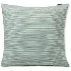 Lexington Striped Cotton Poplin Kissenbezug 65x65 Cm, Grün / Weiß