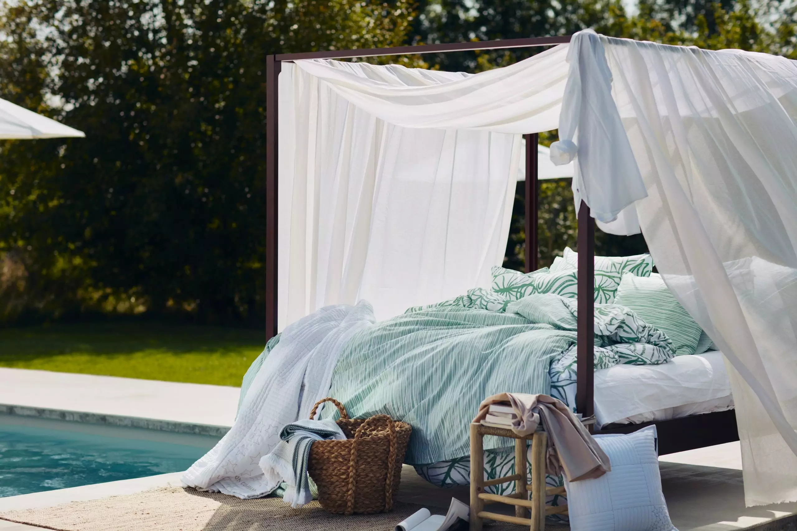 Lexington Striped Cotton Poplin Kissenbezug 65x65 Cm, Grün / Weiß 4 Lexington Striped Cotton Poplin Kissenbezug 65x65 Cm, Grün / Weiß – Bild 2