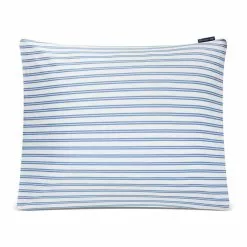 Lexington Striped Cotton Poplin Kissenbezug Blau/Weiß, 50x60 Cm