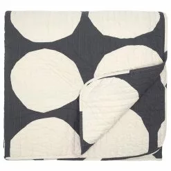 Marimekko KIVET BEDSPREAD 260X260 CM Tagesdecke 260x260 Cm Altweiß Charcoal
