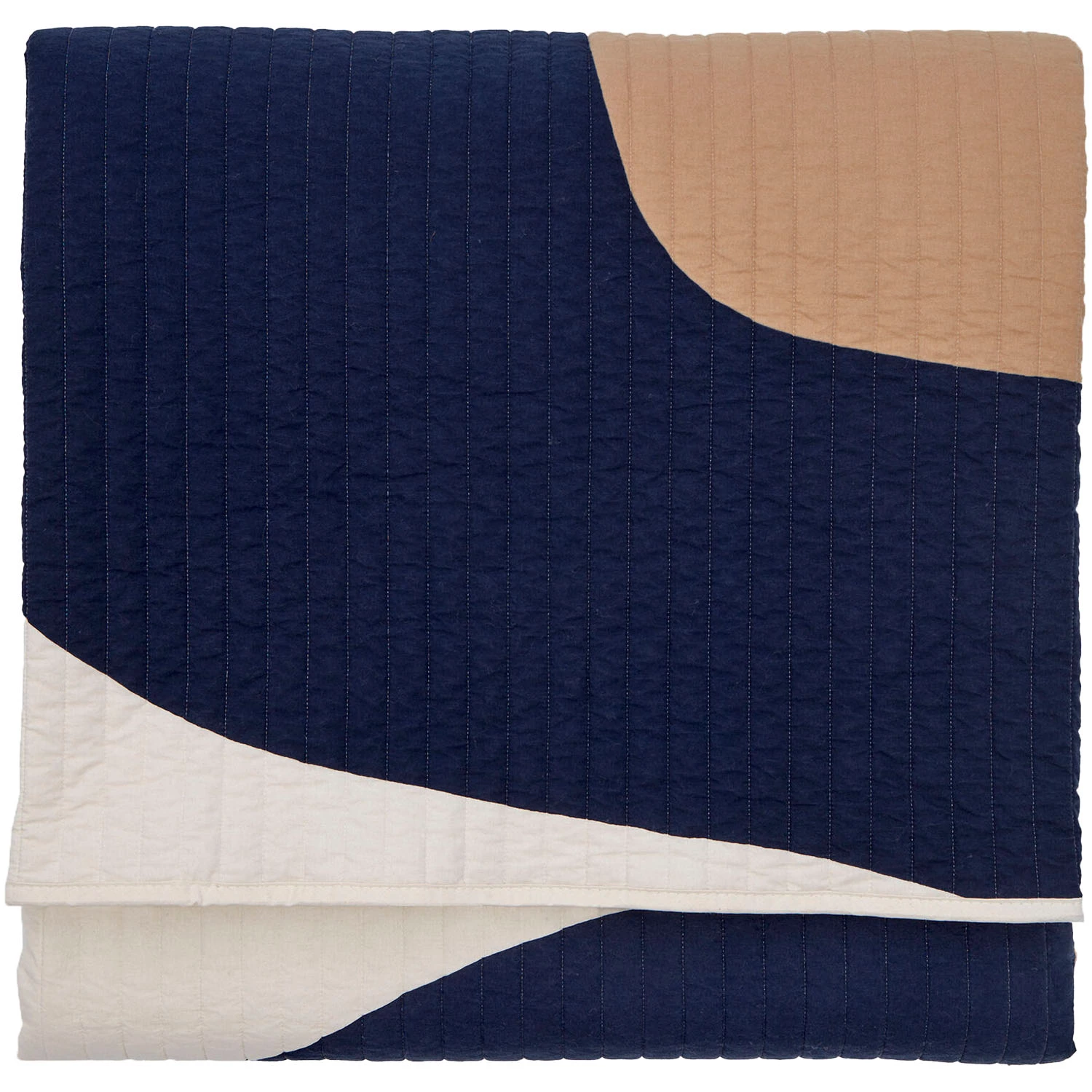 Marimekko Seireeni Tagesdecke 260x234 Cm, Dunkelblau/Beige / Off-white 3 Marimekko Seireeni Tagesdecke 260x234 Cm, Dunkelblau/Beige / Off-white