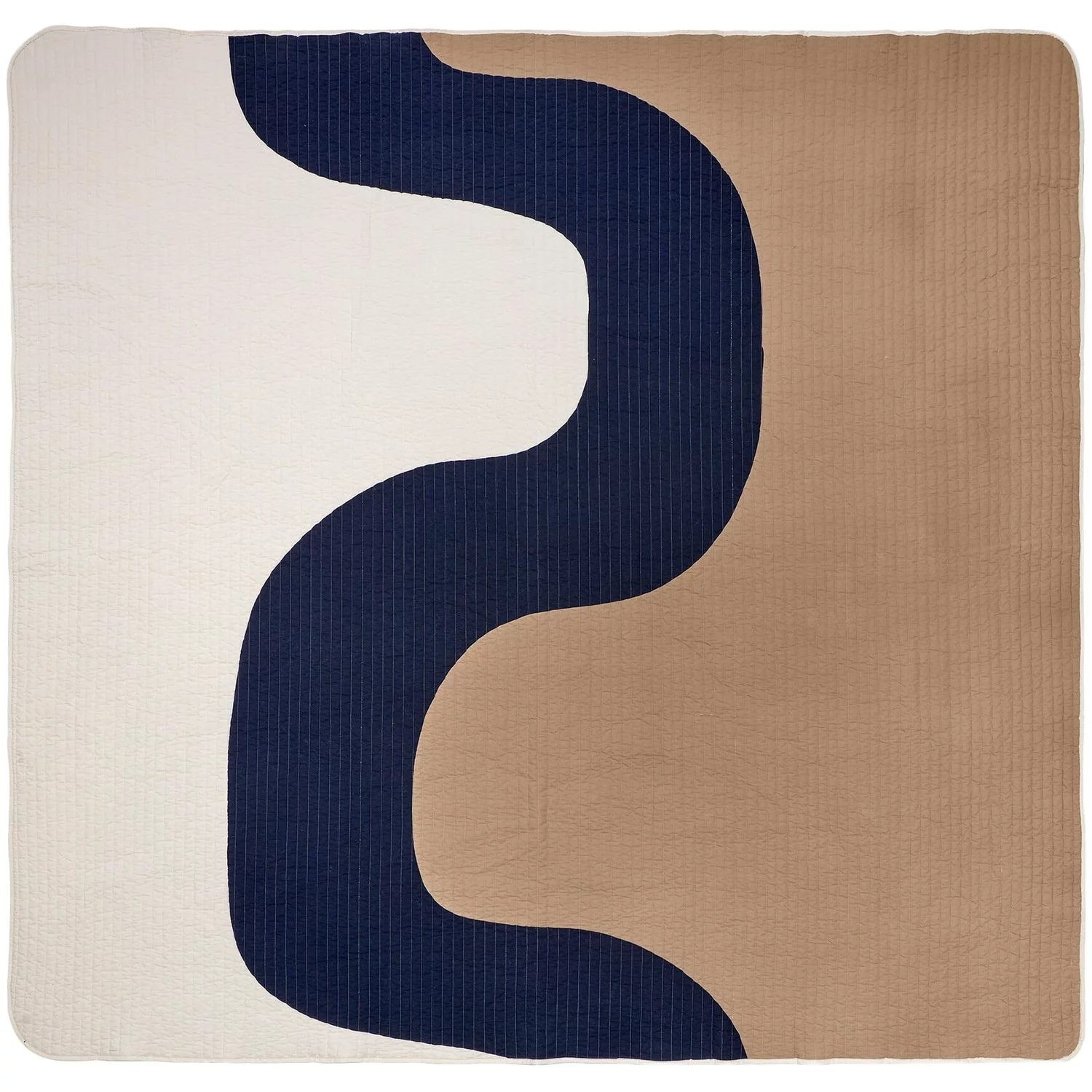 Marimekko Seireeni Tagesdecke 260x234 Cm, Dunkelblau/Beige / Off-white 4 Marimekko Seireeni Tagesdecke 260x234 Cm, Dunkelblau/Beige / Off-white – Bild 2