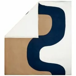 Marimekko Seireeni Bettbezug Beige/Dunkelblau / Off-white, 240x220 Cm