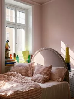 Mille Notti Casella Kissenbezug 60x80 Cm, Rosa/Elfenbein -Home-Verkäufe 2023 mille notti casella orngott darkgrey ivory 3