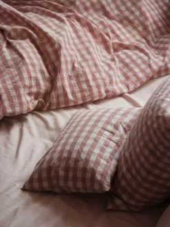 Mille Notti Casella Kissenbezug 60x80 Cm, Rosa/Elfenbein -Home-Verkäufe 2023 mille notti casella orngott darkgrey ivory 5