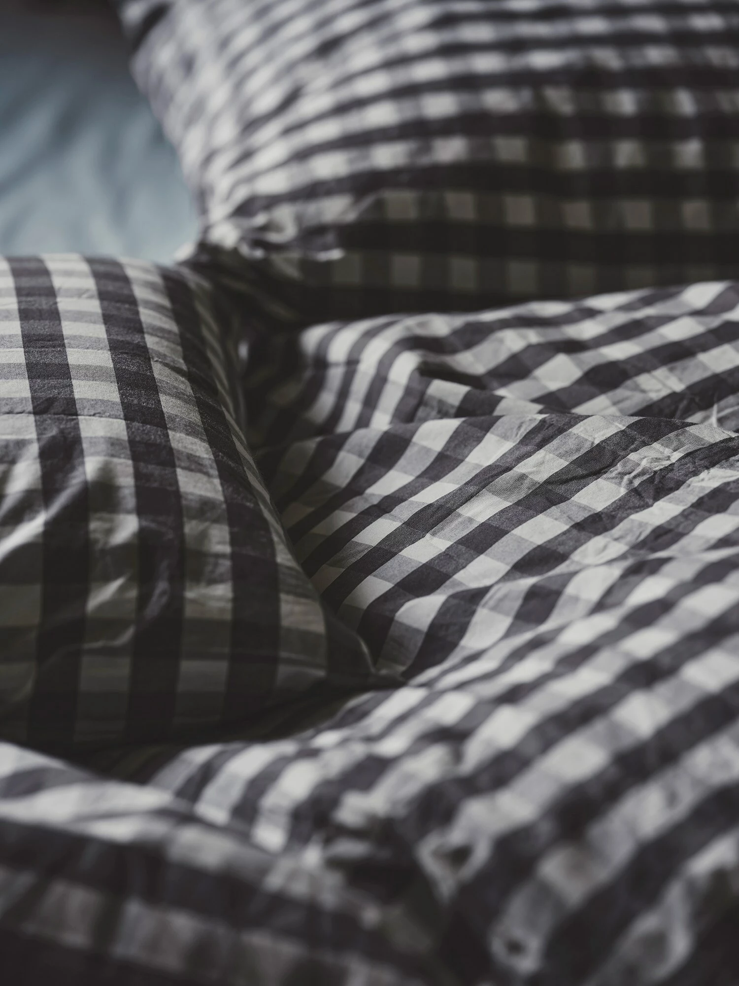 Mille Notti Casella Bettdeckenbezug 140x220 Cm, Elfenbein/Dunkelgrau 5 Mille Notti Casella Bettdeckenbezug 140x220 Cm, Elfenbein/Dunkelgrau – Bild 3