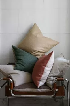 Mimou Retreat Kissen Recycelte Wolle 50x50,  Roggenbeigefarben -Home-Verkäufe 2023 mimou retreat kissen recycelte wolle 50x50 1