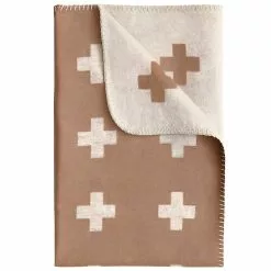 Pia Wallen Cross Decke 150x240 Cm, Camel